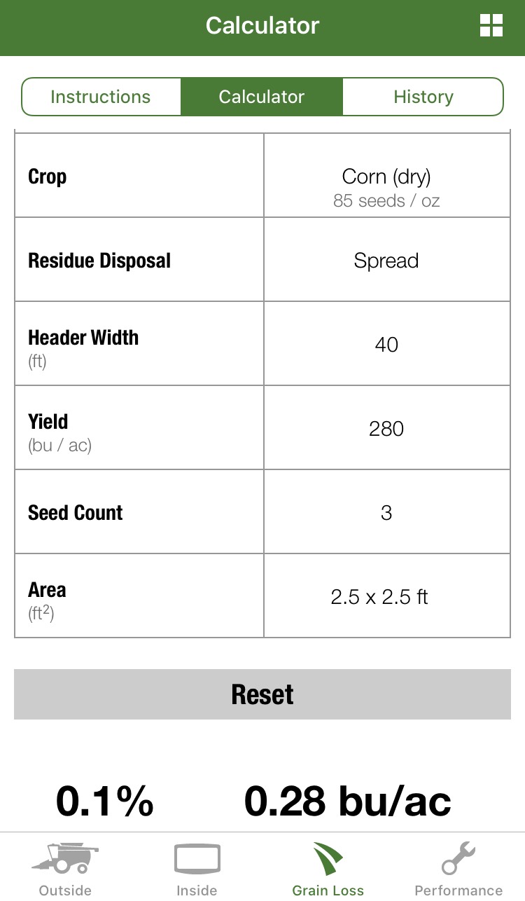 yield loss calculator